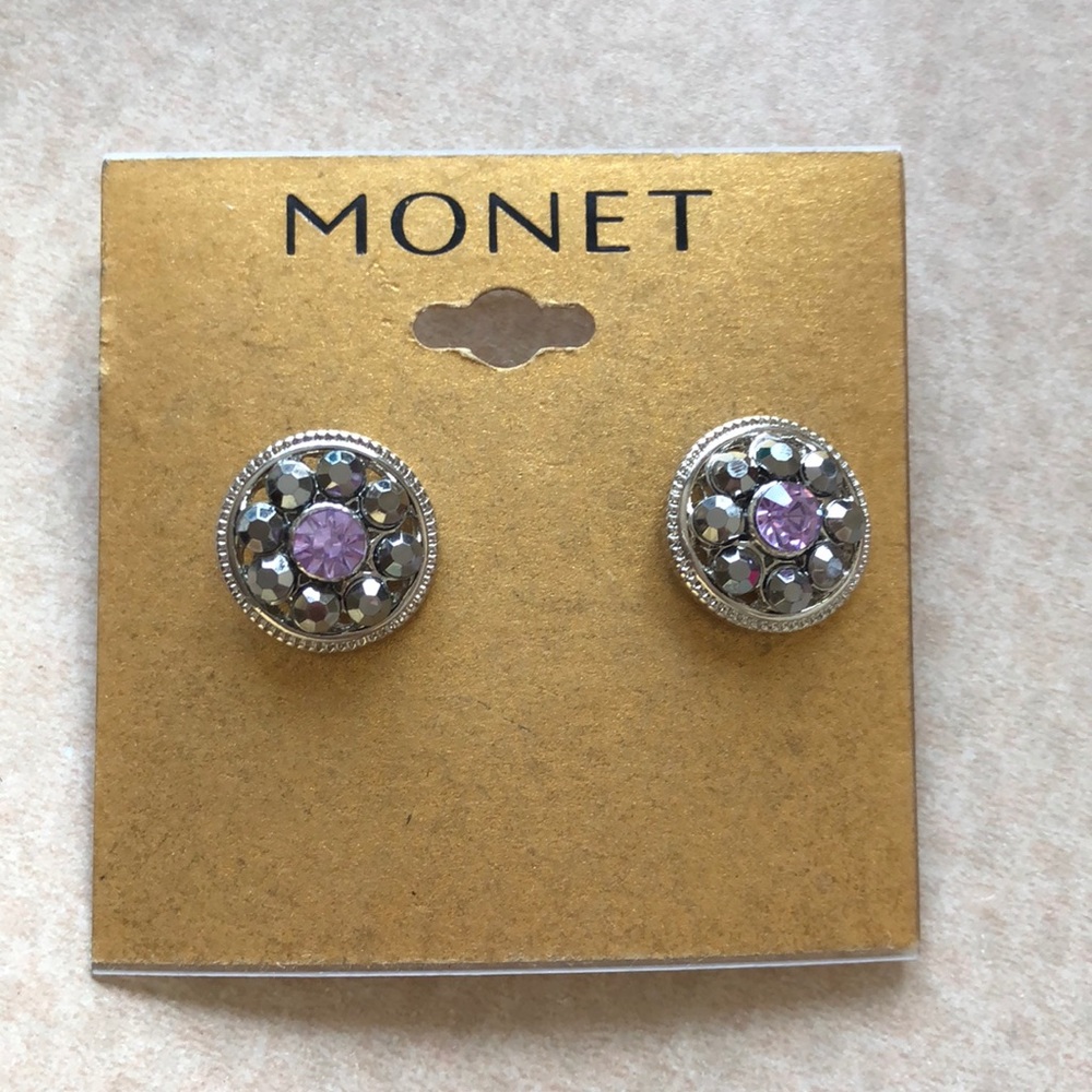Silver & Purple Earrings
